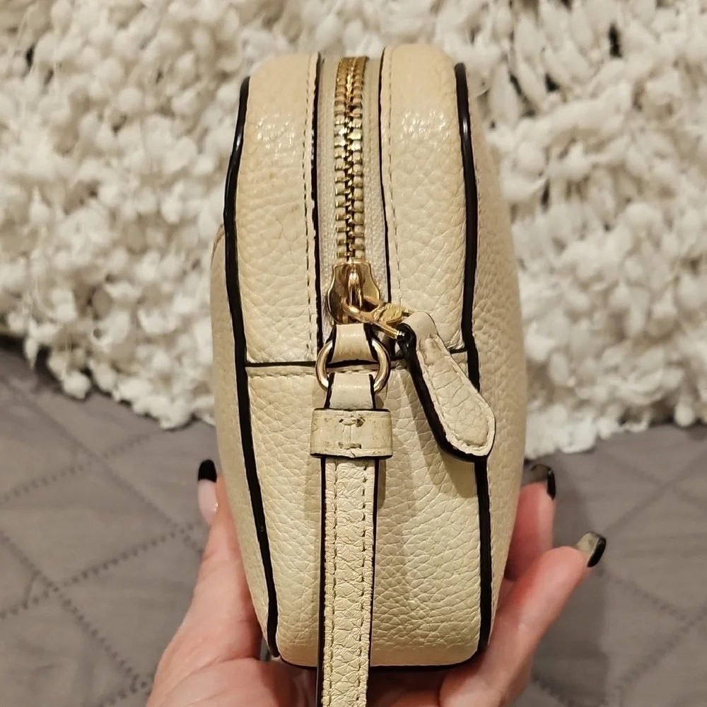 Coach Cream Pebbled Leather Crossbody Bag